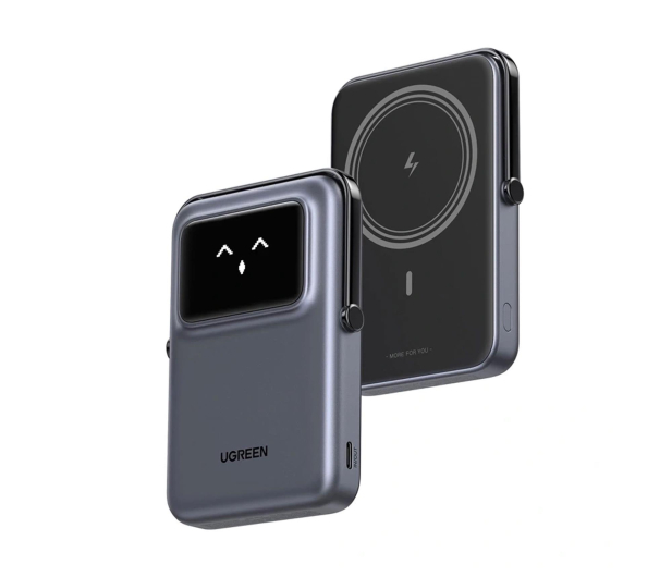UGREEN Powerbank magnetyczny 10000mAh Uno PB572, Qi 7.5W szary - 1488612 - zdjęcie